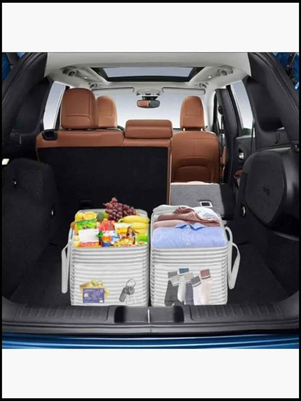 Standing Extra Large Utility Tote Bag Foldable Reusable Shopping with Handle